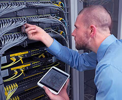 Man at server Man at server