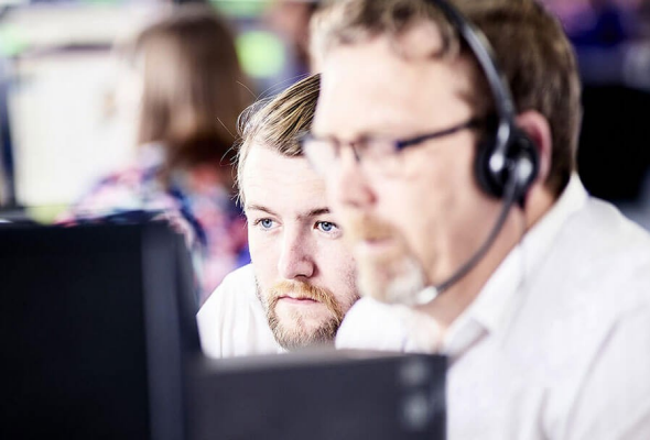 Call centre workers.